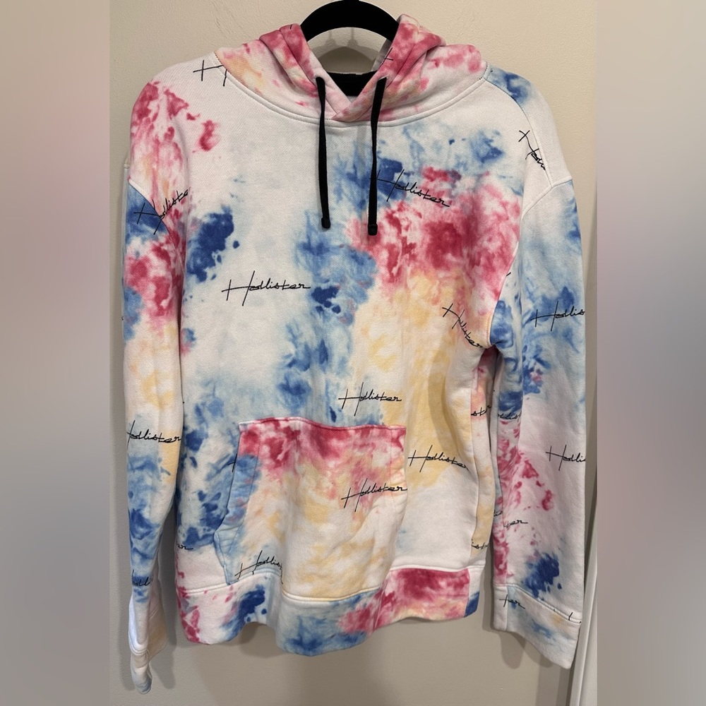 Hollister Men’s Must Have Collection Tiedie Hoodie Sweatshirt M EUC
